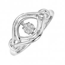 Gems One Silver (SLV 995) Diamond Rhythm Of Love Fashion Ring  - 1/10 ctw - ROL1175-SSPD