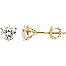 14K Yellow 1 1/2 CTW Diamond Earrings - 6623460059P