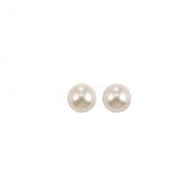 Gems One 14Kt White Gold Pearl (1 Ctw) Earring - PS3.5AAA-4W