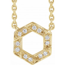 14K Yellow .06 CTW Diamond Geometric 16-18 Necklace - 65350060001P