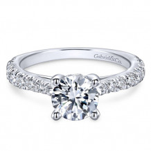 Gabriel & Co. 14k White Gold Contemporary Straight Engagement Ring - ER12292R4W44JJ