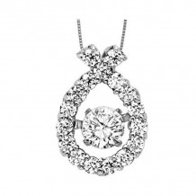 Gems One 14KT White Gold & Diamond Rhythm Of Love Neckwear Pendant  - 1/2 ctw - ROL1003-4WC