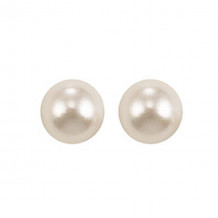 Gems One 14Kt White Gold Pearl (1 Ctw) Earring - PS8.00AAA-4W