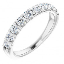 14K White 3/4 CTW Diamond Anniversary Band - 123041608P