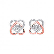 Gems One 10Kt White Pink Gold Diamond (1/10 Ctw) Earring - ER29995-1WPD