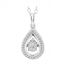 Gems One 14KT White Gold & Diamond Rhythm Of Love Neckwear Pendant  - 1/4 ctw - ROL1232-4WC