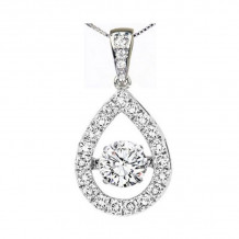 Gems One 14KT White Gold & Diamond Rhythm Of Love Neckwear Pendant  - 1/2 ctw - ROL1143-4WC