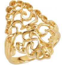 14K Yellow Freeform Ring - 536018577P