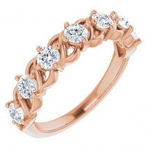 14K Rose 7/8 CTW Diamond Anniversary Band - 1241146034P