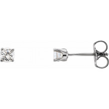 14K White 1/5 CTW Diamond Earrings - 65164370061P