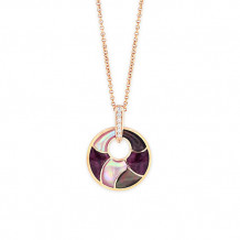 Kabana 14k Rose Gold Mother of Pearl Inlay Pendant