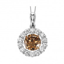 Gems One 14KT White Gold & Diamond Rhythm Of Love Neckwear Pendant  - 1 ctw - ROL1043-4WCDB