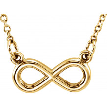 14K Yellow Tiny Poshu00ae Infinity-Inspired 16-18 Necklace - 857951001P