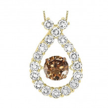 Gems One 14KT Yellow Gold & Diamond Rhythm Of Love Neckwear Pendant  - 1-1/2 ctw - ROL1139-4YCDB