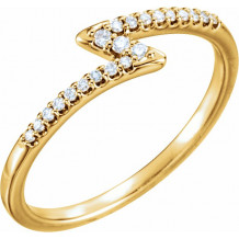 14K Yellow 1/8 CTW Diamond Stackable Ring - 123053601P