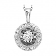 Gems One 14KT White Gold & Diamond Rhythm Of Love Neckwear Pendant  - 1/6 ctw - ROL1222-4WC