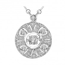Gems One 14KT White Gold & Diamond Rhythm Of Love Neckwear Pendant   - 1/3 ctw - ROL1066-4WC