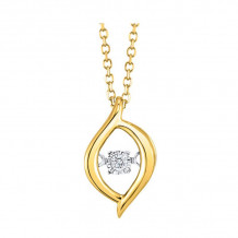 Gems One 10KT Yellow Gold & Diamond Rhythm Of Love Neckwear Pendant  - 1/10 ctw - ROL1227-1YC