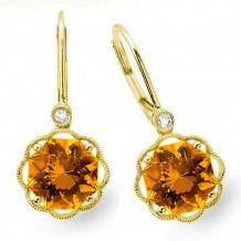 Stanton Color 14k Gold Citrine Leverback Earrings