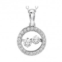 Gems One 10KT White Gold & Diamond Rhythm Of Love Neckwear Pendant  - 1/3 ctw - ROL1234-1WC