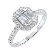 Gems One 14Kt White Gold Diamond (1/2Ctw) Ring - RG10213-4WB