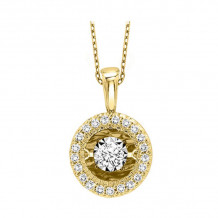 Gems One 14KT Yellow Gold & Diamond Rhythm Of Love Neckwear Pendant  - 1/6 ctw - ROL1222-4YC