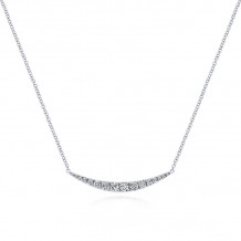 Gabriel & Co. 14k White Gold Lusso Diamond Bar Necklace - NK4879W45JJ