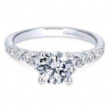 Gabriel & Co. 14k White Gold Contemporary Straight Engagement Ring - ER11756R4W44JJ