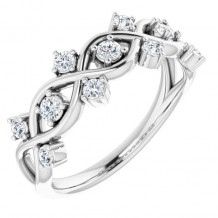 14K White 3/8 CTW Diamond Anniversary Band - 124118600P