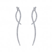 Gabriel & Co. 14k White Gold Kaslique Diamond Drop Earrings - EG12928W45JJ