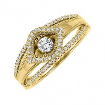 Gems One 14KT Yellow Gold & Diamond Rhythm Of Love Fashion Ring  - 1/4 ctw - ROL1191-4YC