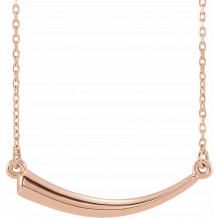 14K Rose Horn 16-18 Necklace - 86666103P