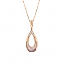 Kabana 14k Rose Gold Mother of Pearl Inlay Pendant