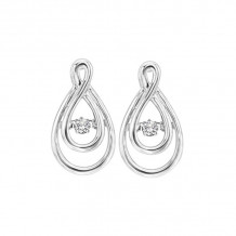 Gems One 14KT White Gold & Diamond Rhythm Of Love Fashion Earrings  - 1/8 ctw - ROL2008-4WC