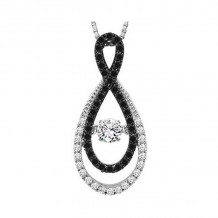 Gems One 14KT White Gold & Diamond Rhythm Of Love Neckwear Pendant  - 5/8 ctw - ROL1011-4WCBLK
