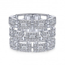 Gabriel & Co. 14k White Gold Lusso Diamond Ring - LR51551W44JJ
