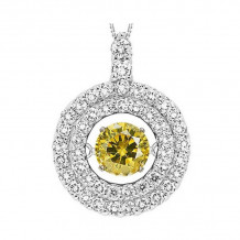Gems One 14KT White Gold & Diamond Rhythm Of Love Neckwear Pendant  - 2 ctw - ROL1137-4WCYD