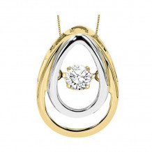 Gems One 14KT Yellow Gold & Diamond Rhythm Of Love Neckwear Pendant  - 1/8 ctw - ROL1050-4YC