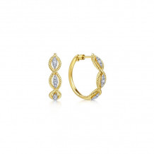 Gabriel & Co. 14k Yellow Gold Hampton Diamond Hoop Earrings - EG13651Y45JJ