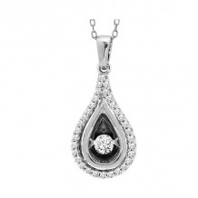 Gems One 14KT White Gold & Diamond Rhythm Of Love Neckwear Pendant   - 1/4 ctw - ROL1231-4WC