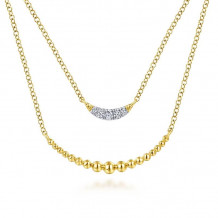 Gabriel & Co. 14k Yellow Gold Bujukan Diamond Necklace - NK5960Y45JJ