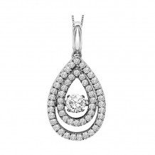 Gems One 14KT White Gold & Diamond Rhythm Of Love Neckwear Pendant  - 3/8 ctw - ROL1017-4WC