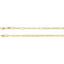 14K Yellow 3.85 mm Elongated Flat Link 7 Chain - CH1095600P