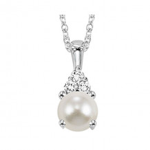 Gems One 10Kt White Gold Diamond (1/50Ctw) & Pearl (3/8 Ctw) Pendant - FP4024-1WDP