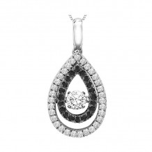 Gems One 14KT White Gold & Diamond Rhythm Of Love Neckwear Pendant  - 3/8 ctw - ROL1017-4WCBLK