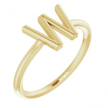 14K Yellow Initial W Ring - 51895234P