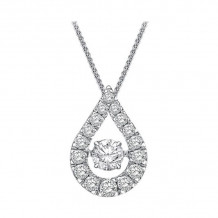 Gems One Silver (SLV 995) Diamond Rhythm Of Love Neckwear Pendant   - 1/2 ctw - ROL1113-SSD