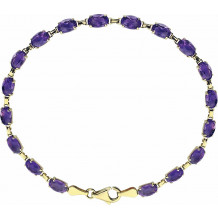 14K Yellow Amethyst 7.25 Bracelet - 651539101P