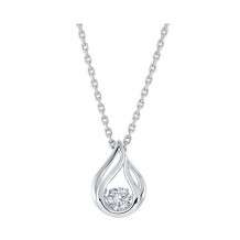 Gems One Silver Cubic Zirconia Pendant - PD10376-SSW