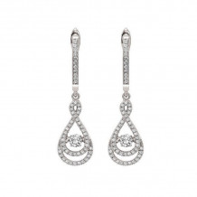 Gems One 14KT White Gold & Diamond Rhythm Of Love Fashion Earrings  - 1/2 ctw - ROL2011-4WC